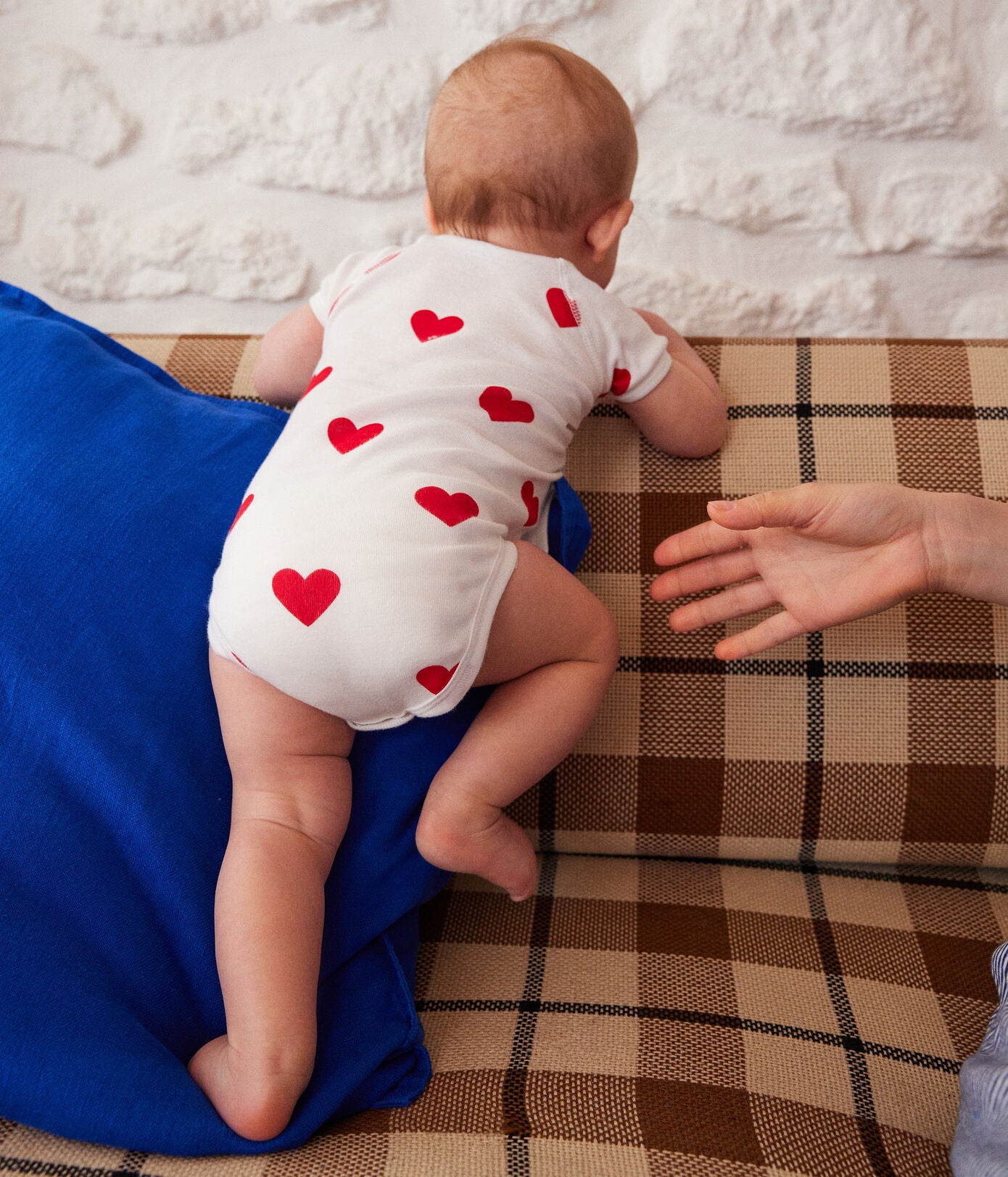 BABIES' HEART PATTERNED WRAPOVER SHORT-SLEEVED COTTON BODYSUITS - PACK OF 3