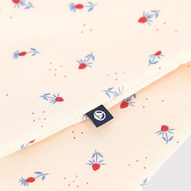PETIT BATEAU-Babies Floral Print Cotton Bodysuit With A Collar