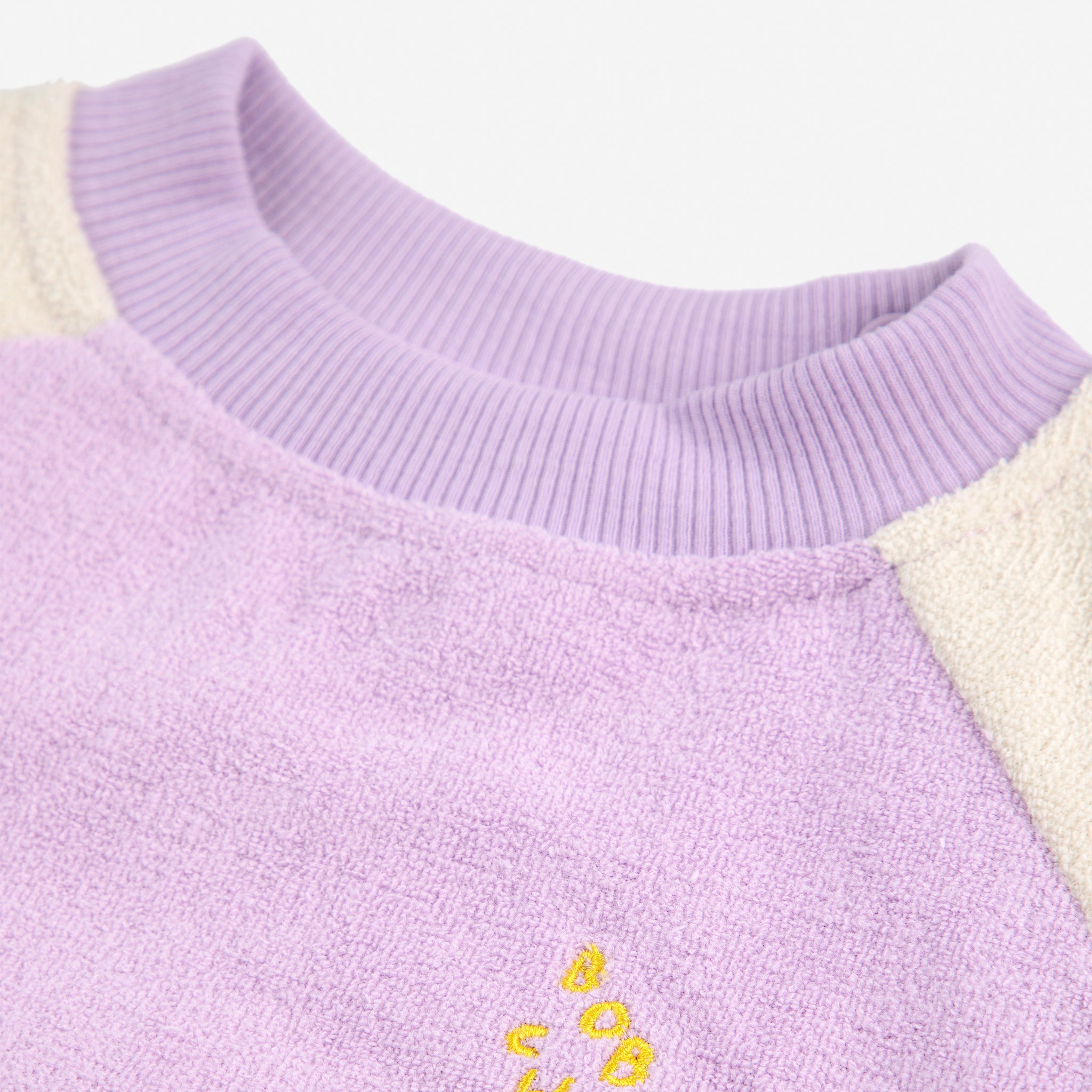 Bobo Choses-Baby Girls Lila Color Block Terry Cloth Sweatshirt