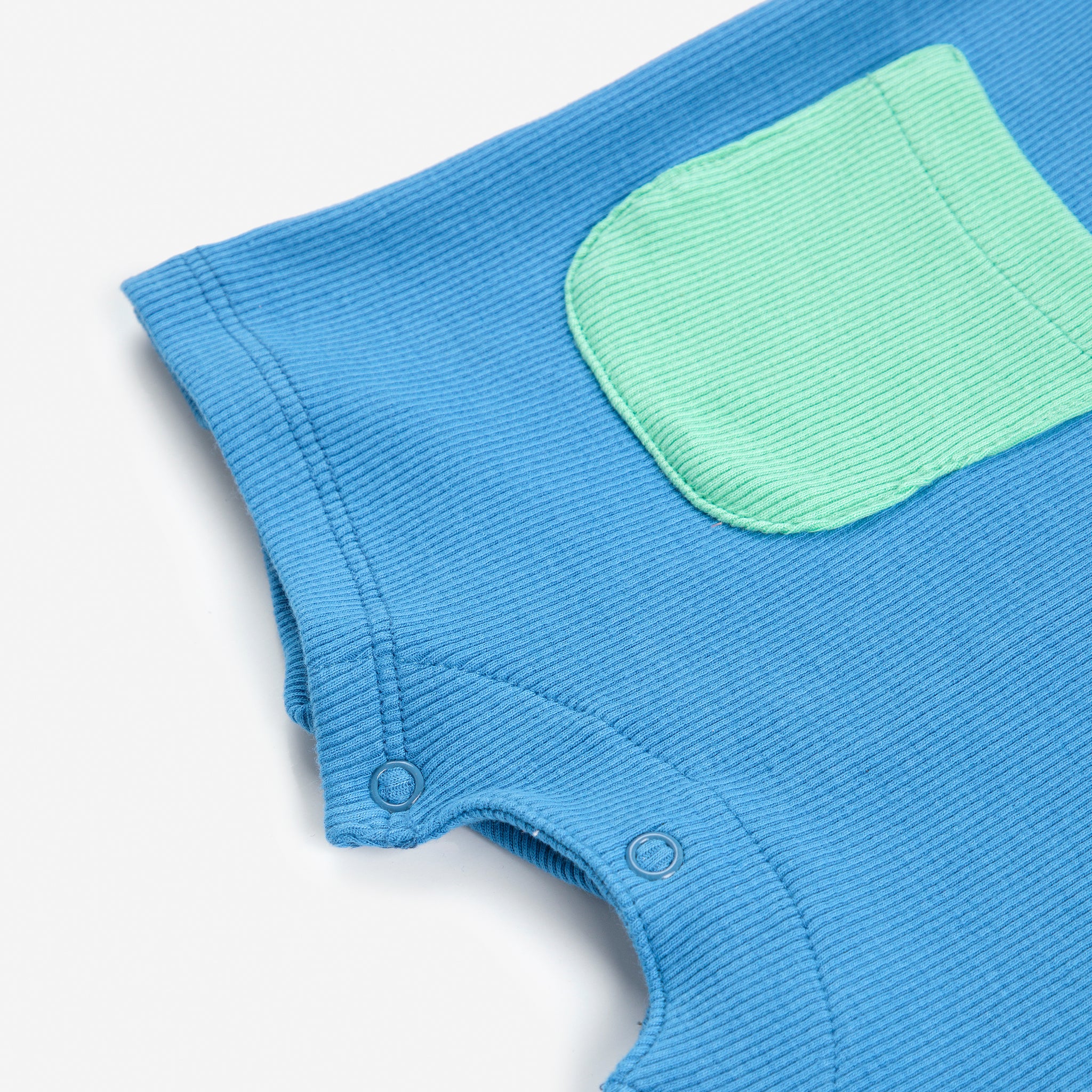 Bobo Choses-Baby Boys Smiling Blue Playsuit