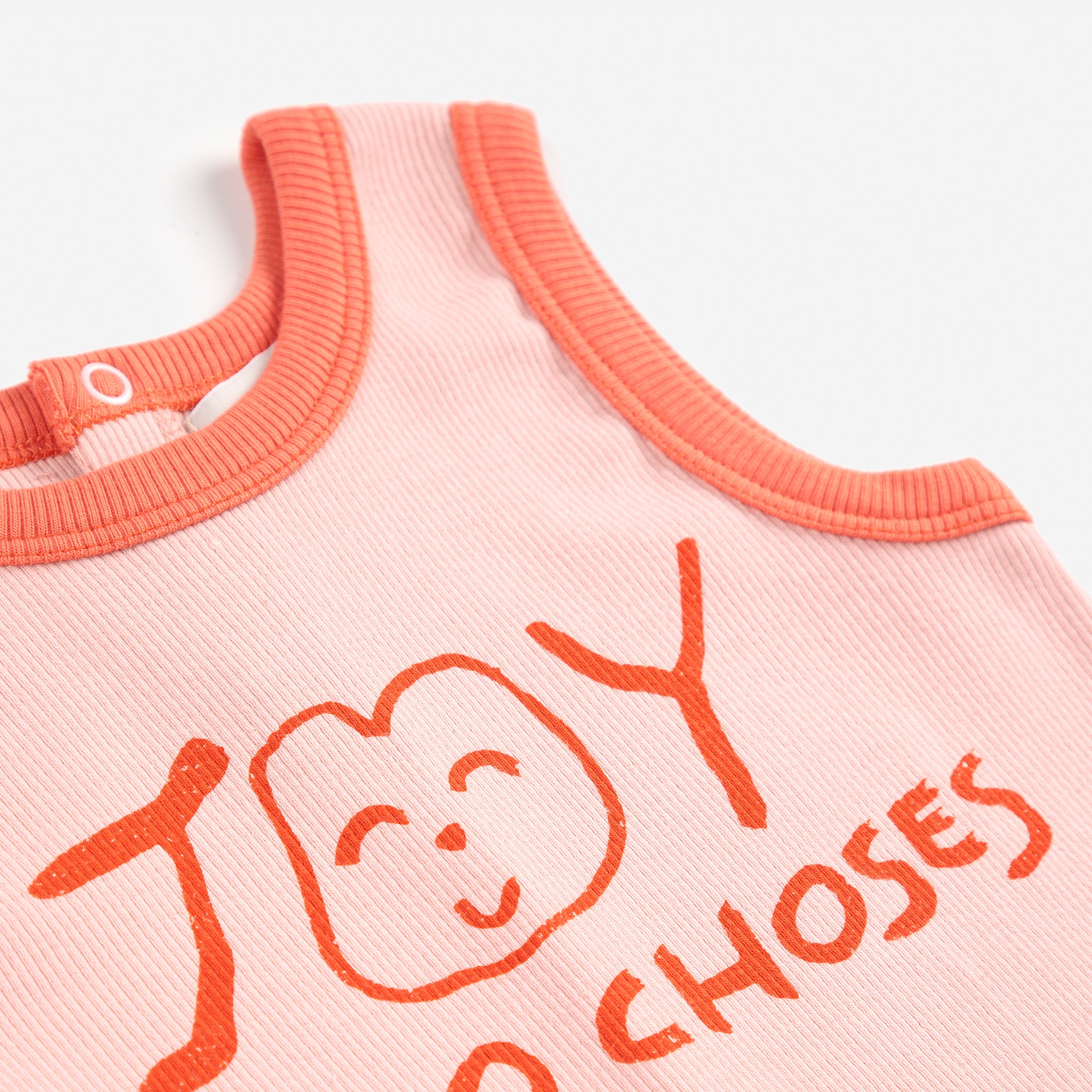 Bobo Choses-Baby Girls Smiling Pink Playsuit