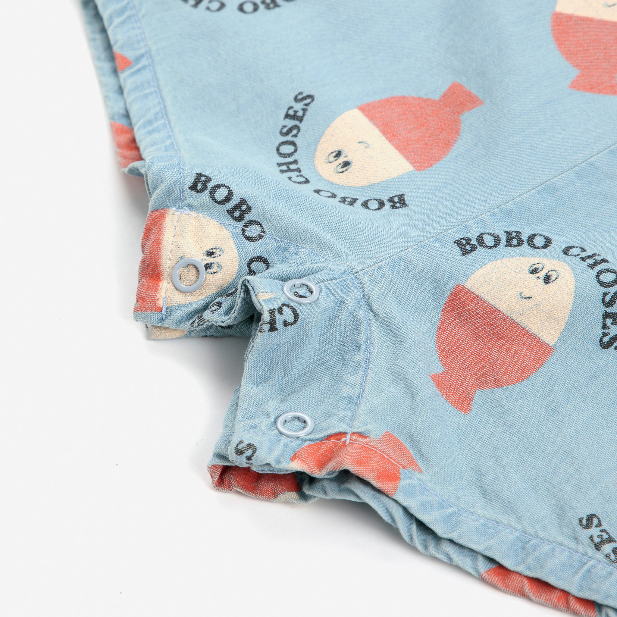Bobo Choses-Baby Morning Egg All Over Denim Playsuit