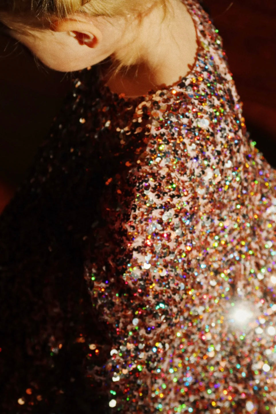 LILA SEQUINS DRESS GREY/ROSA