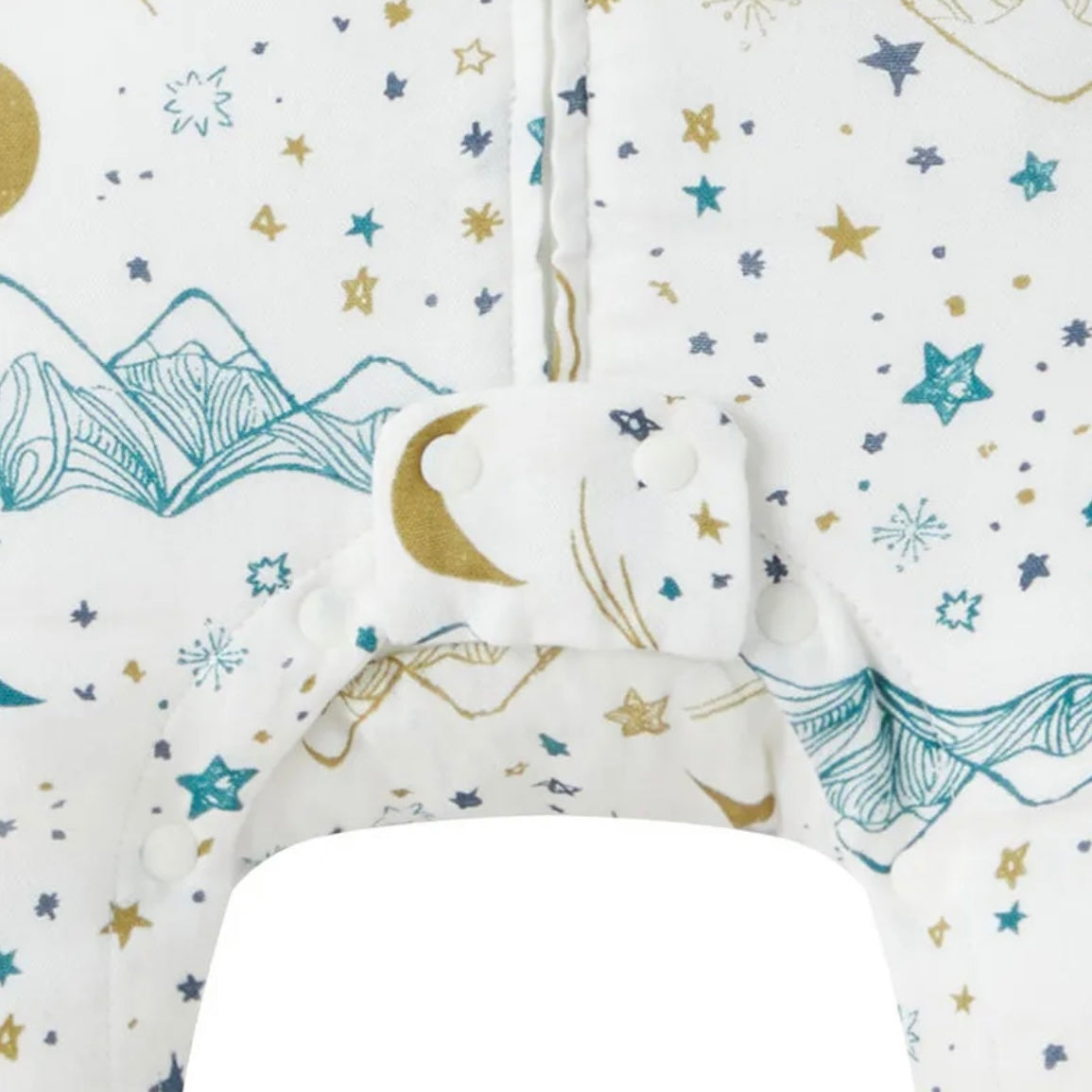 Long Sleeve Footed Sleep Bag - 1.0 TOG - Stars White