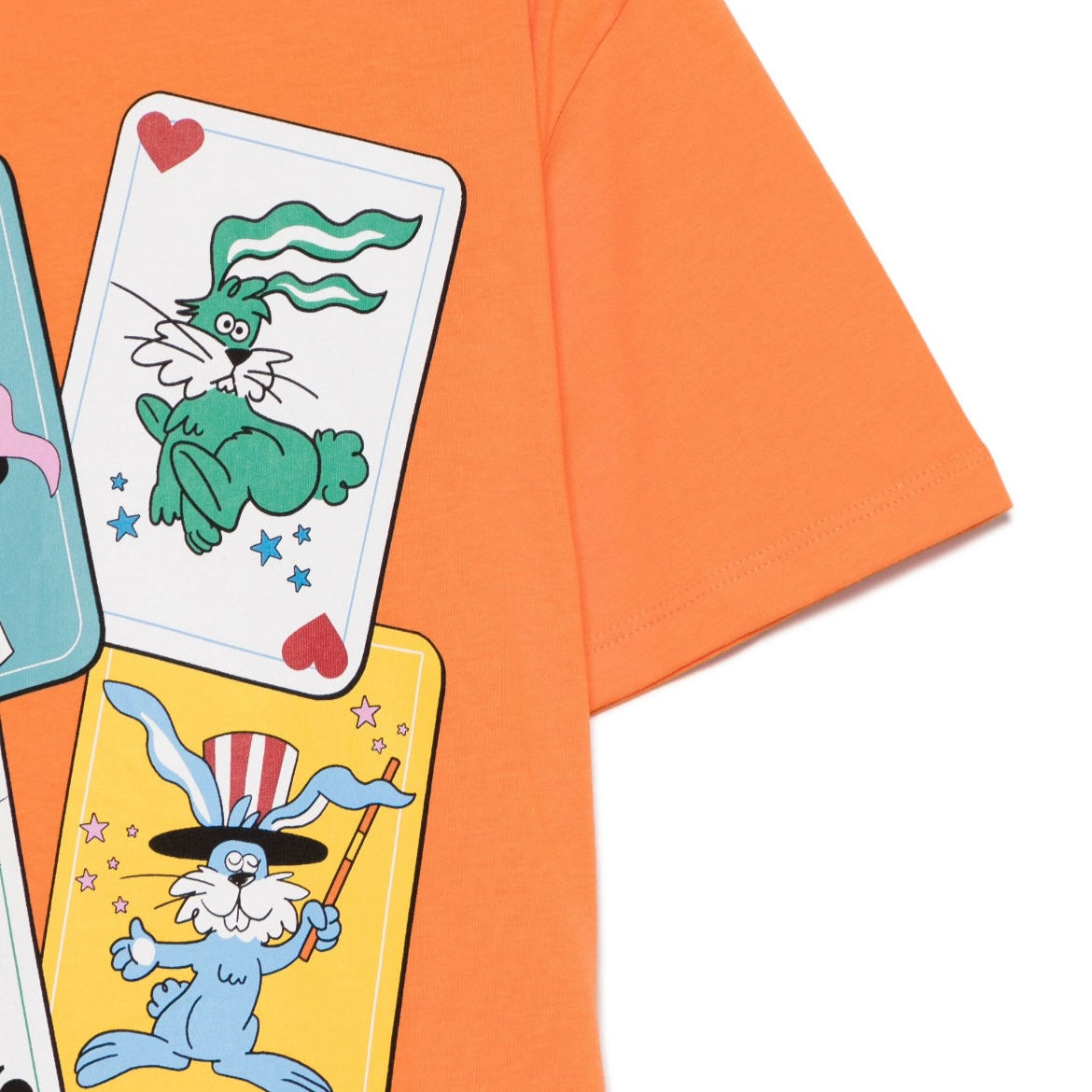 Stella Mccartney Kids-BOY SS T-SHIRT WITH BUNNY CARDS PRINT
