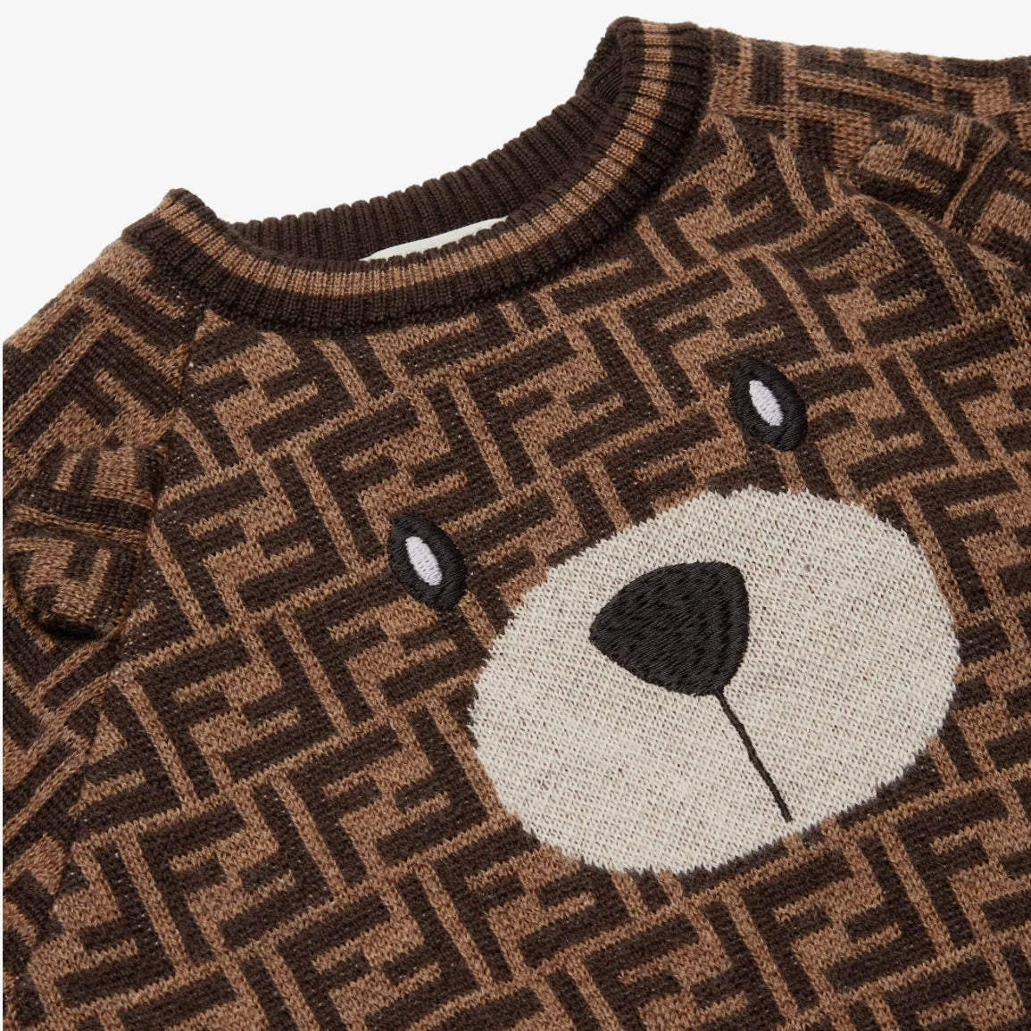 BABY LS BEAR SWEATER WITH FF ALLOVER