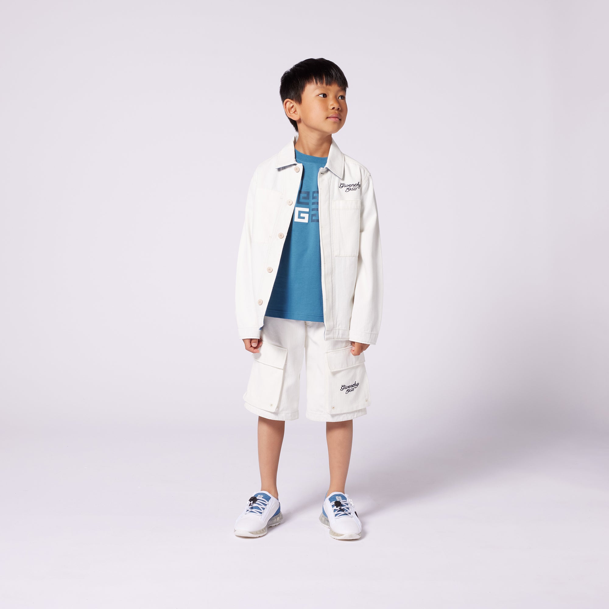 Givenchy-BOYS SS TEE WITH LOGO PRINTS MINI ME