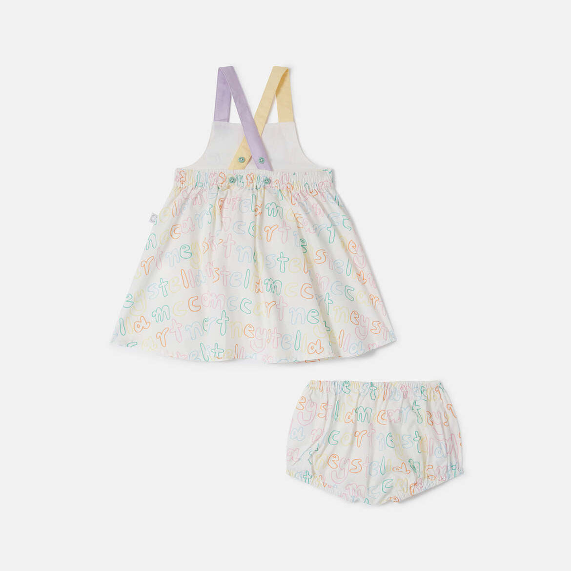 Stella Mccartney Kids-Brand Print Dress and Bloomers Set