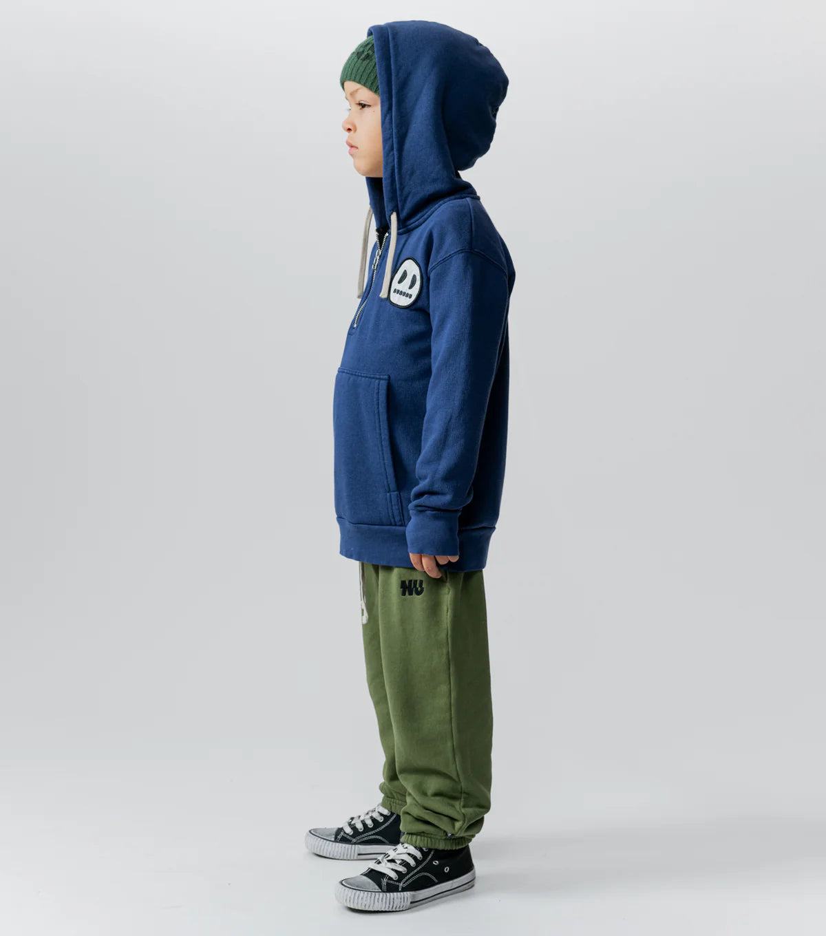1/2 ZIP HOODIE INDIGO