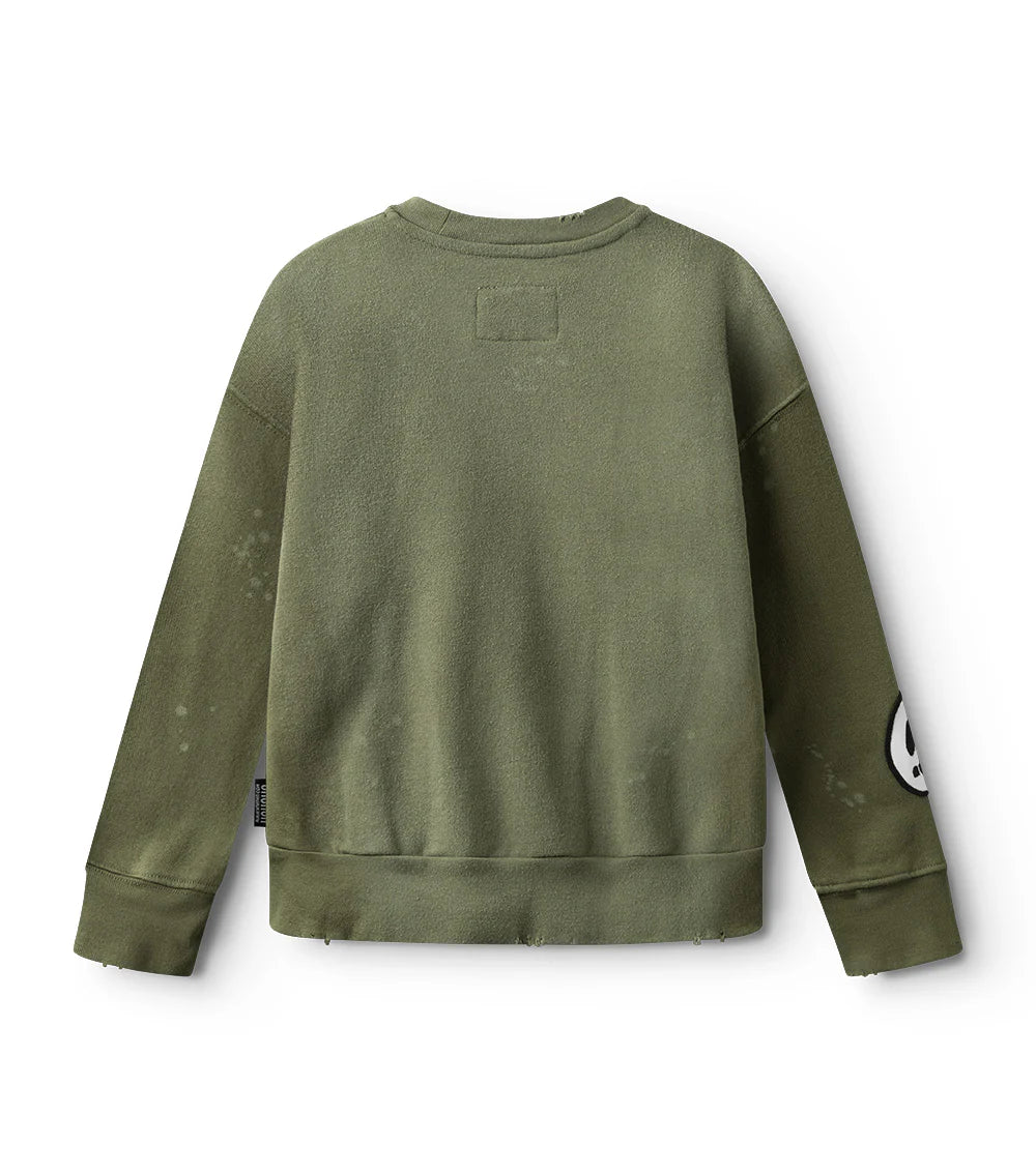 Olive Vintage Smile Sweatshirt