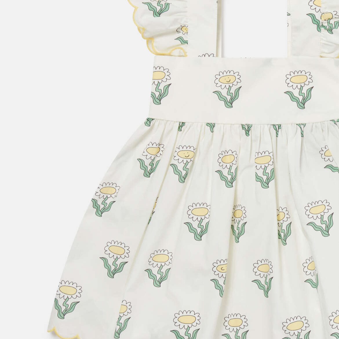 Stella Mccartney Kids-BABY GIRL DAISIES DRESS WITH SHOULDER FRILLS