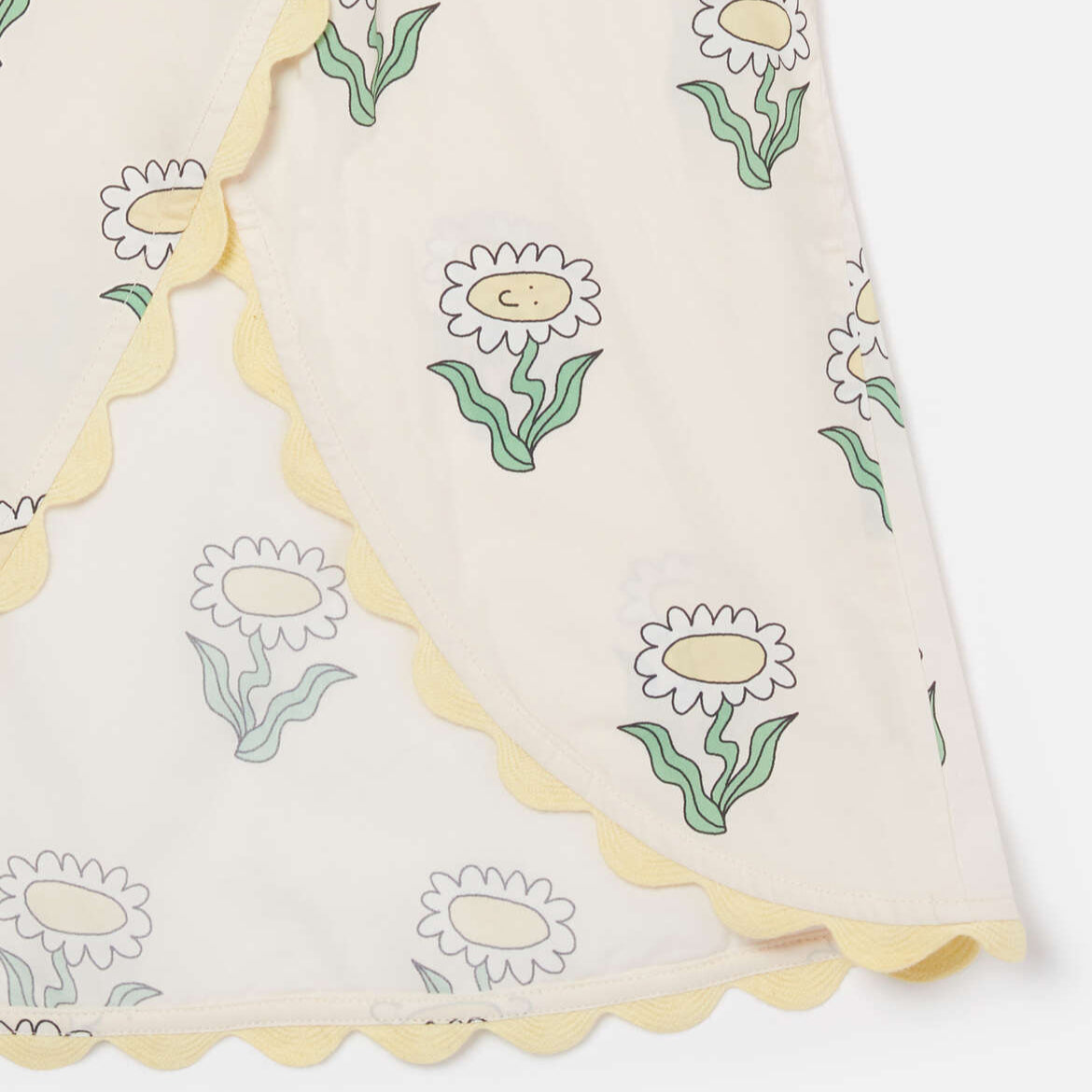 Stella Mccartney Kids-GIRL SLEEVELESS DAISIES TOP WITH RIC RAC DETAILS
