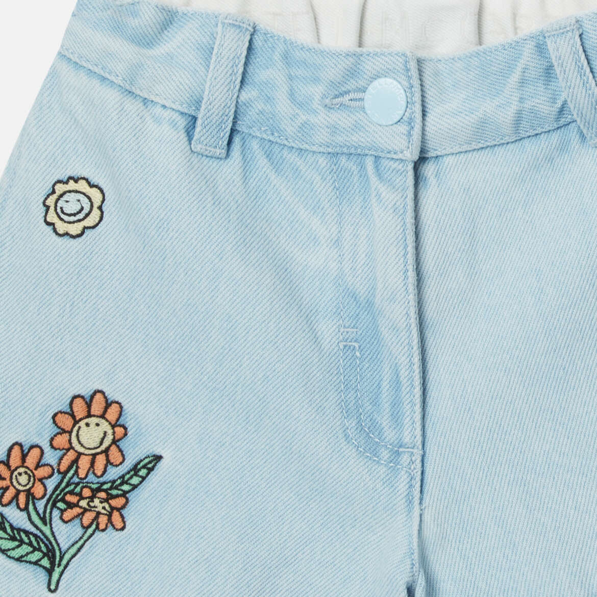 Stella Mccartney Kids-GIRL DENIM SHORTS WITH FAIRYLAND EMBRO