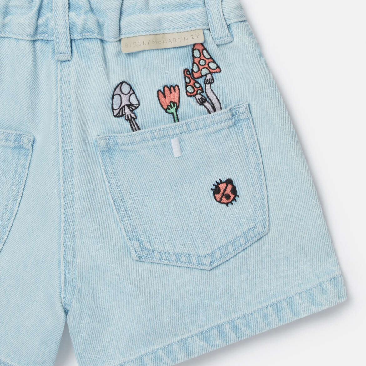 Stella Mccartney Kids-GIRL DENIM SHORTS WITH FAIRYLAND EMBRO