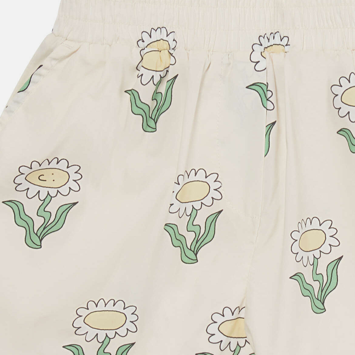 Stella Mccartney Kids-GIRL DAISIES SHORTS WITH RIC RAC DETAILS