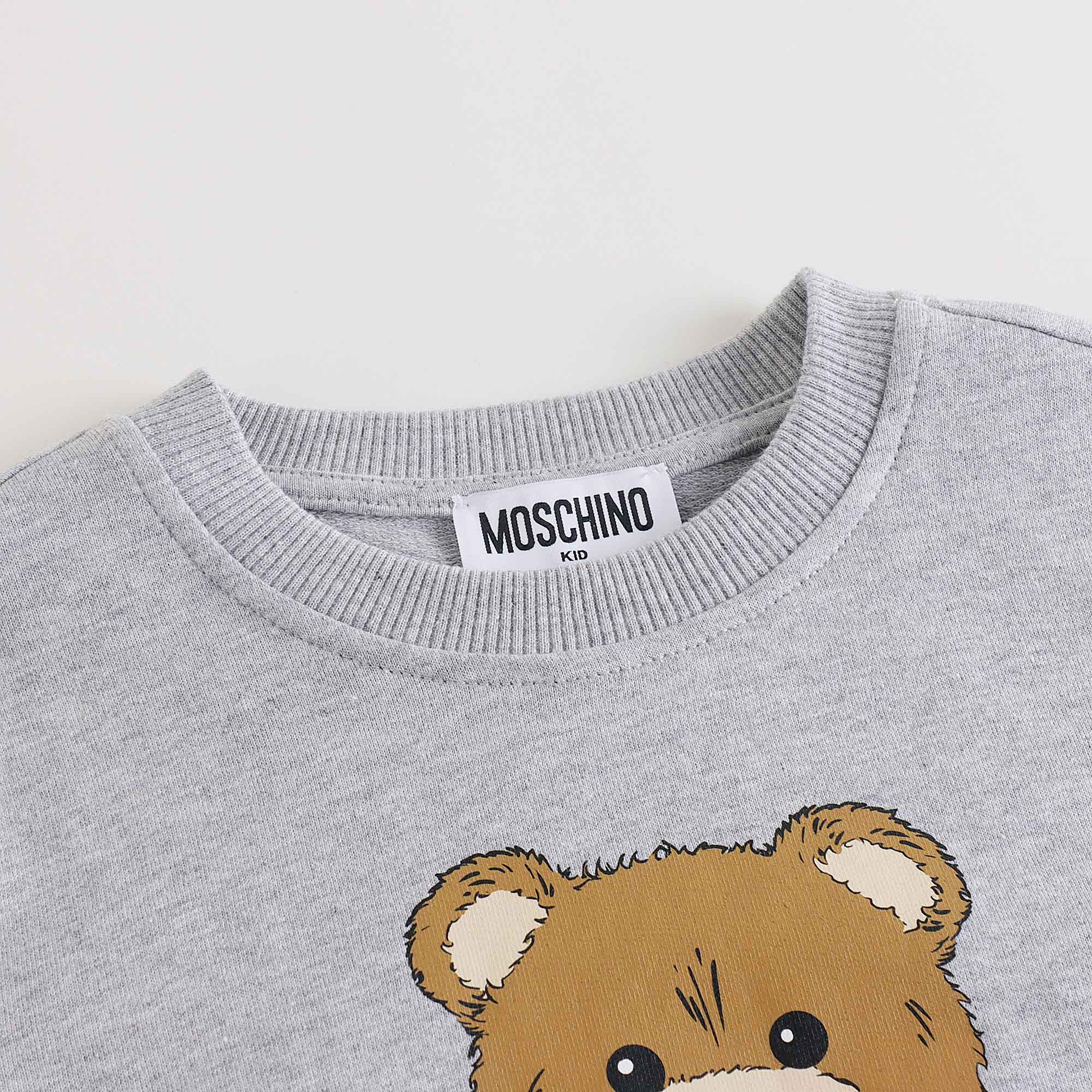Moschino-LS SWEATSHIRT W TOY BEAR LOGO PRINT