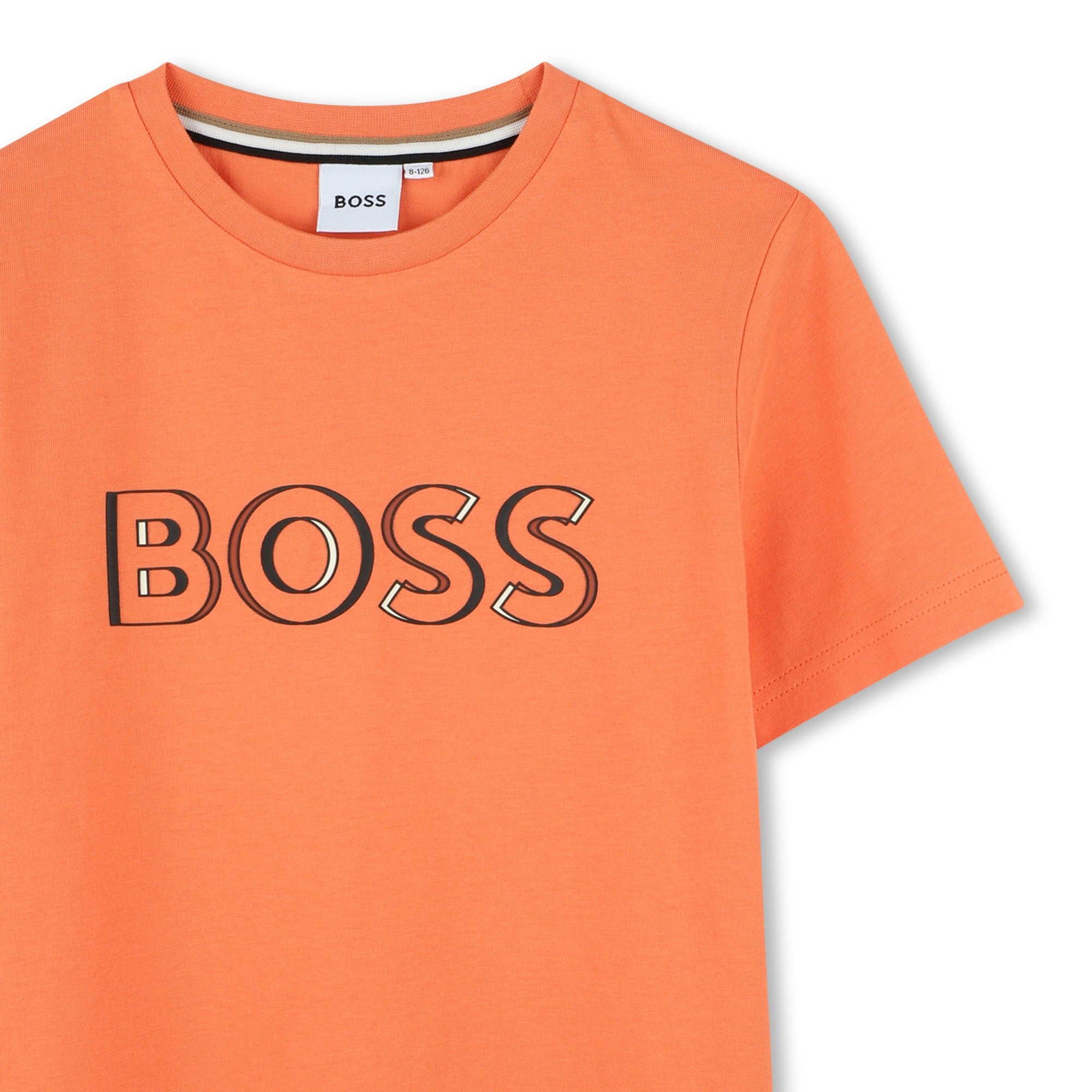 Boss-Orange Printed Logo Cotton Short Sleeves T-Shirt