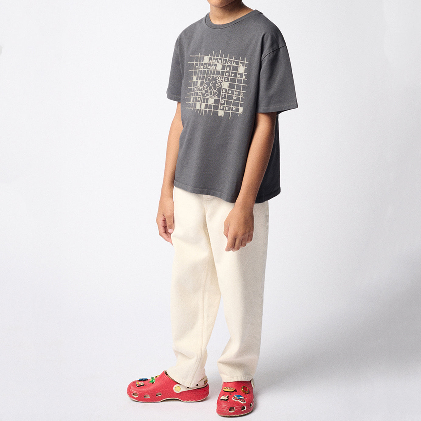 American Vintage-T-SHIRT DROIT MC COL ROND IMPRIME