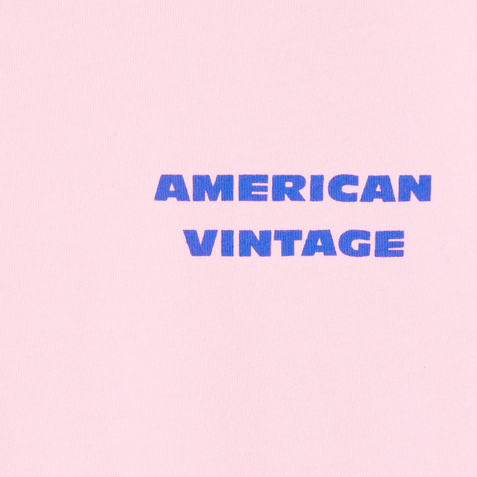 American Vintage-T-SHIRT DROIT MC COL ROND IMPRIME