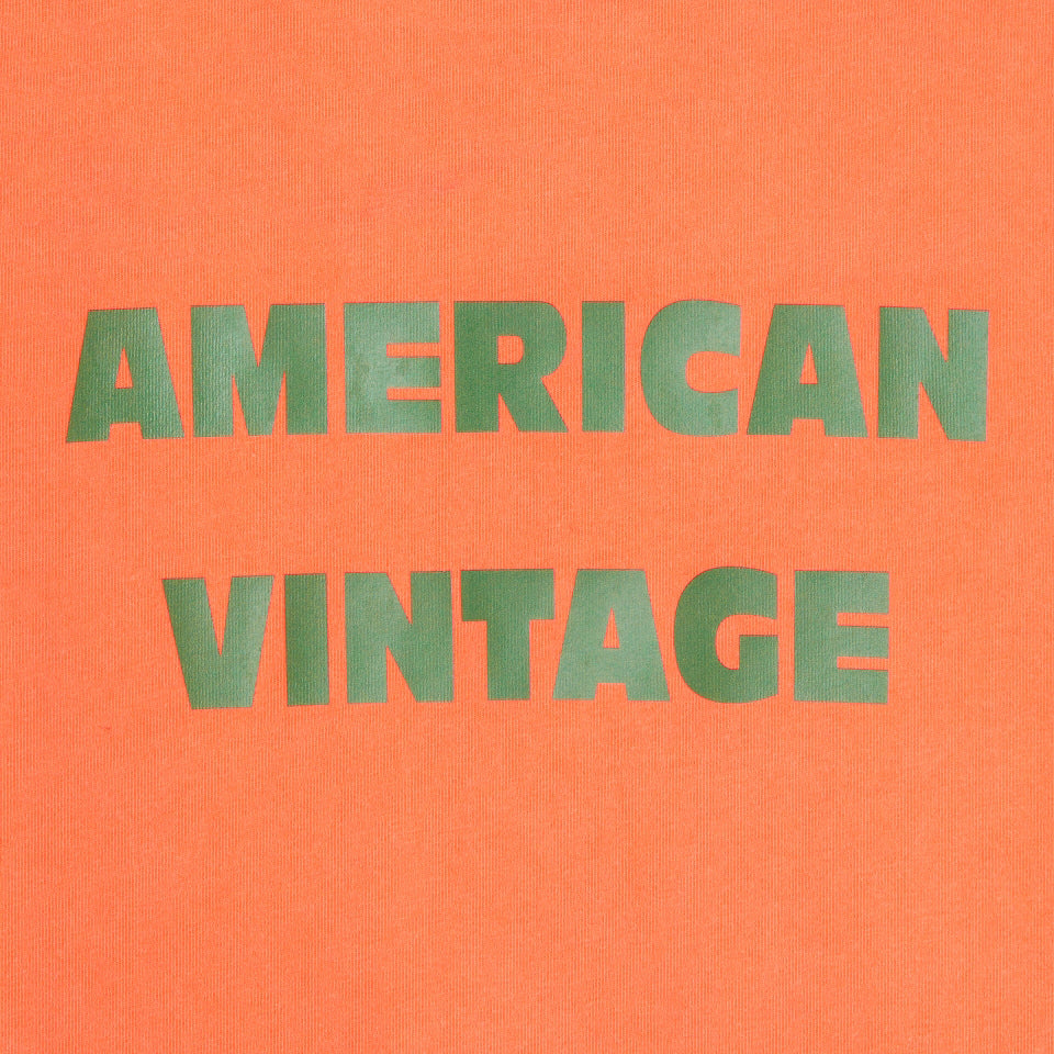 American Vintage-T-SHIRT DROIT MC COL ROND IMPRIME