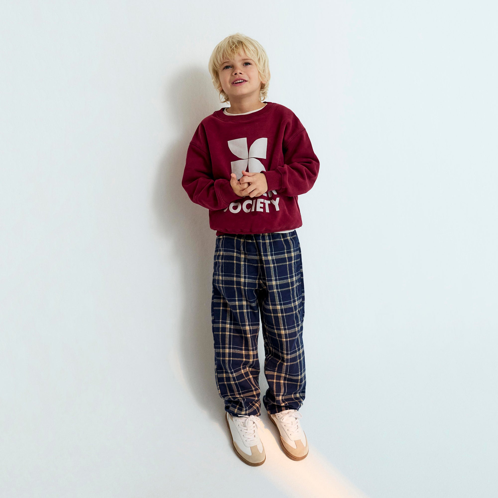 The New Society-TNS Logo Sweatshirt Plum Fantasy