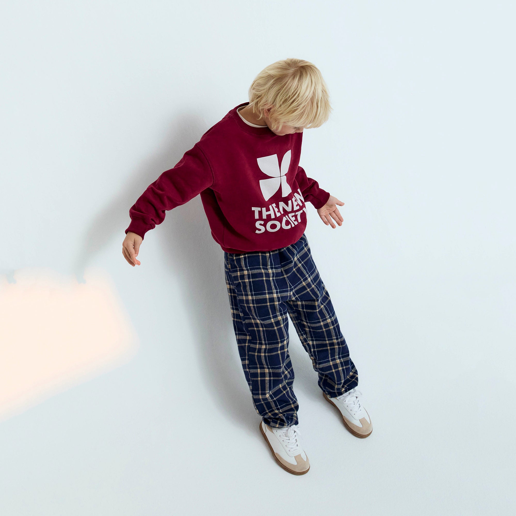 The New Society-TNS Logo Sweatshirt Plum Fantasy
