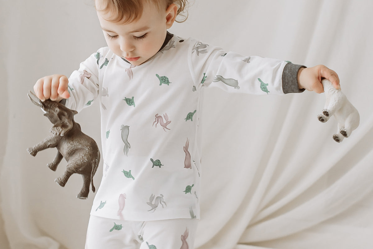 Bamboo Two-Piece Long Sleeve PJ Set - The Tortoise & The Hare
