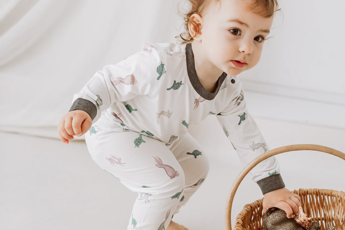 Bamboo Two-Piece Long Sleeve PJ Set - The Tortoise & The Hare
