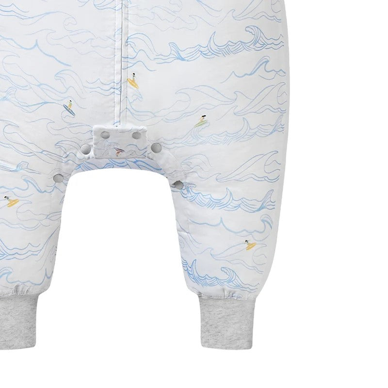 Nest Designs-Long Sleeve Footed Sleep Bag 0.6 TOG - Surf's Up