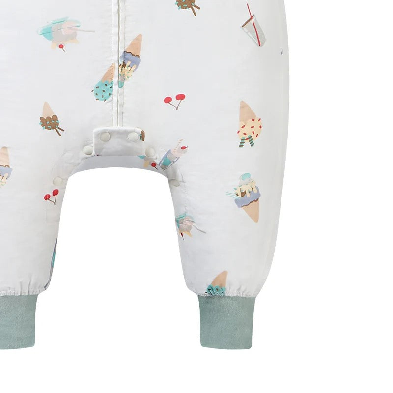 Nest Designs-Long Sleeve Footed Sleep Bag 0.6 TOG - Ice Cream Summer