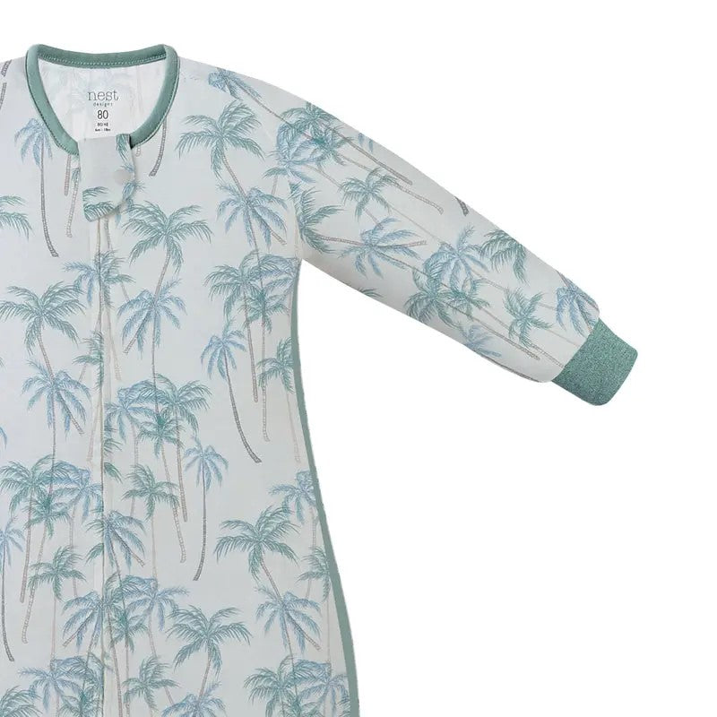 Nest Designs-Long Sleeve Footed Sleep Bag 0.6 TOG - Coco Beach
