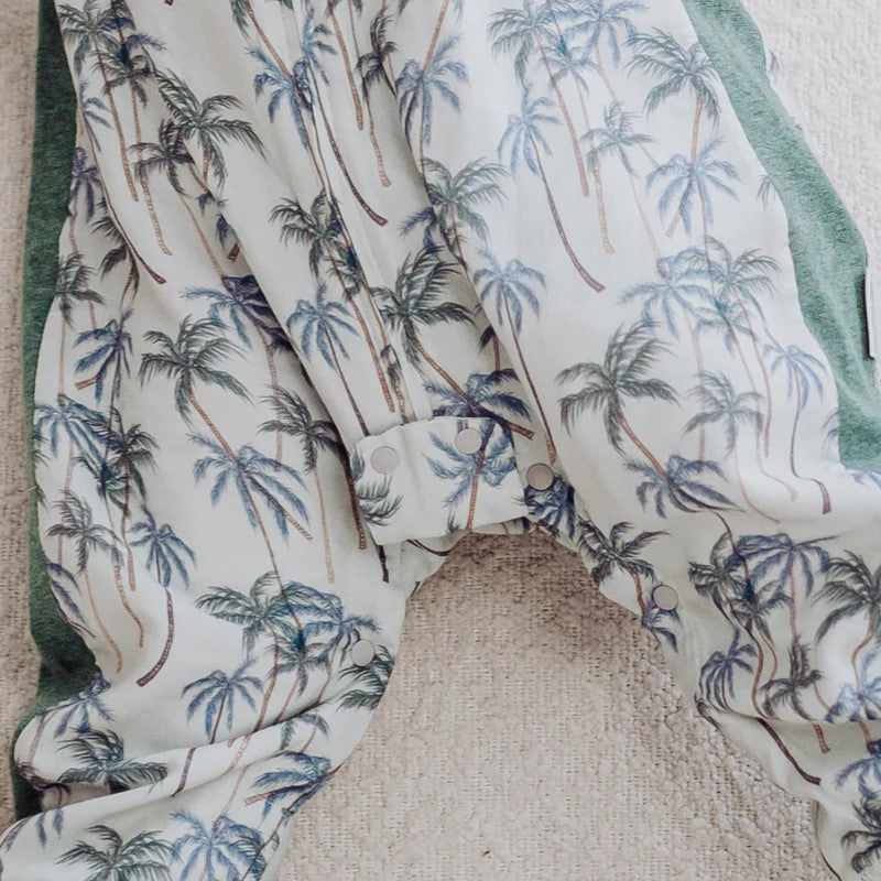 Nest Designs-Long Sleeve Footed Sleep Bag 0.6 TOG - Coco Beach