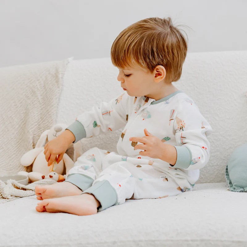 Nest Designs-Long Sleeve Footed Sleep Bag 0.6 TOG - Ice Cream Summer