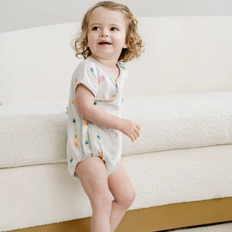 Nest Designs-Short Sleeve Kimono Onesie - Summer Pops