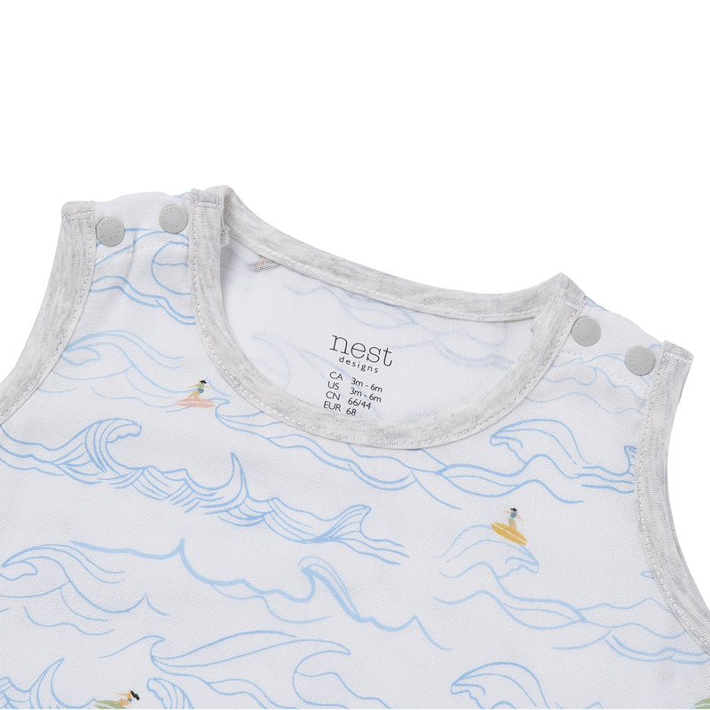 Nest Designs-Sleeveless Romper (Bamboo Spandex Muslin)-Surf's Up