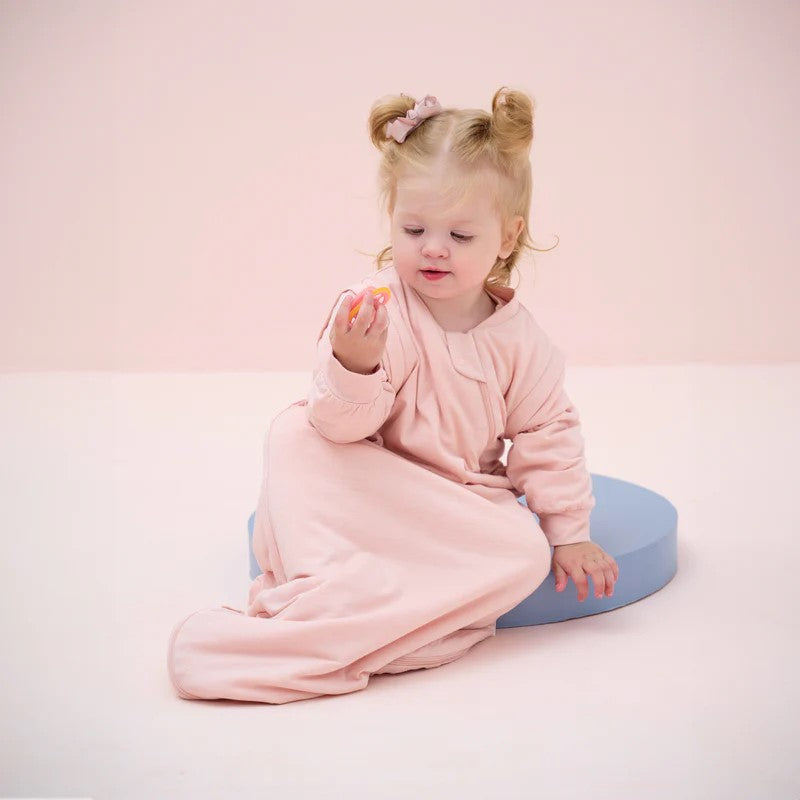 Nest Designs-Long Sleeve Sleep Bag 1.0 TOG (Bamboo Jersey)-Rose Smoke