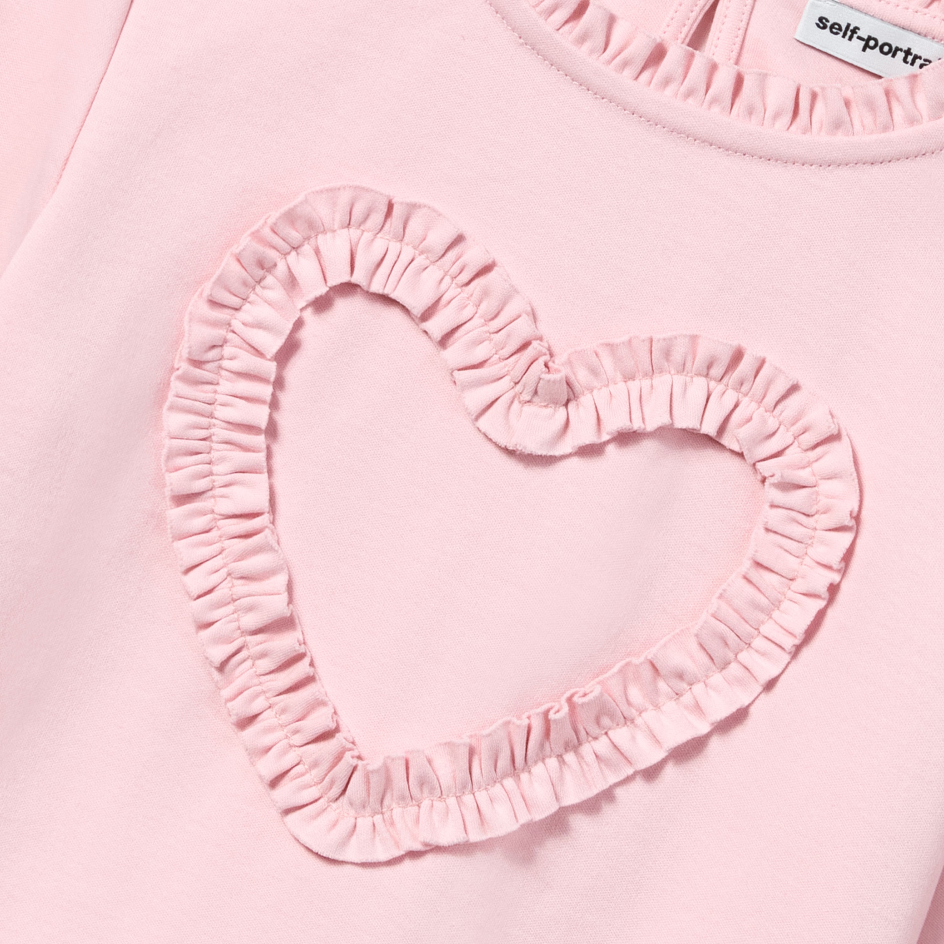 PINK JERSEY RUFFLE HEART TOP