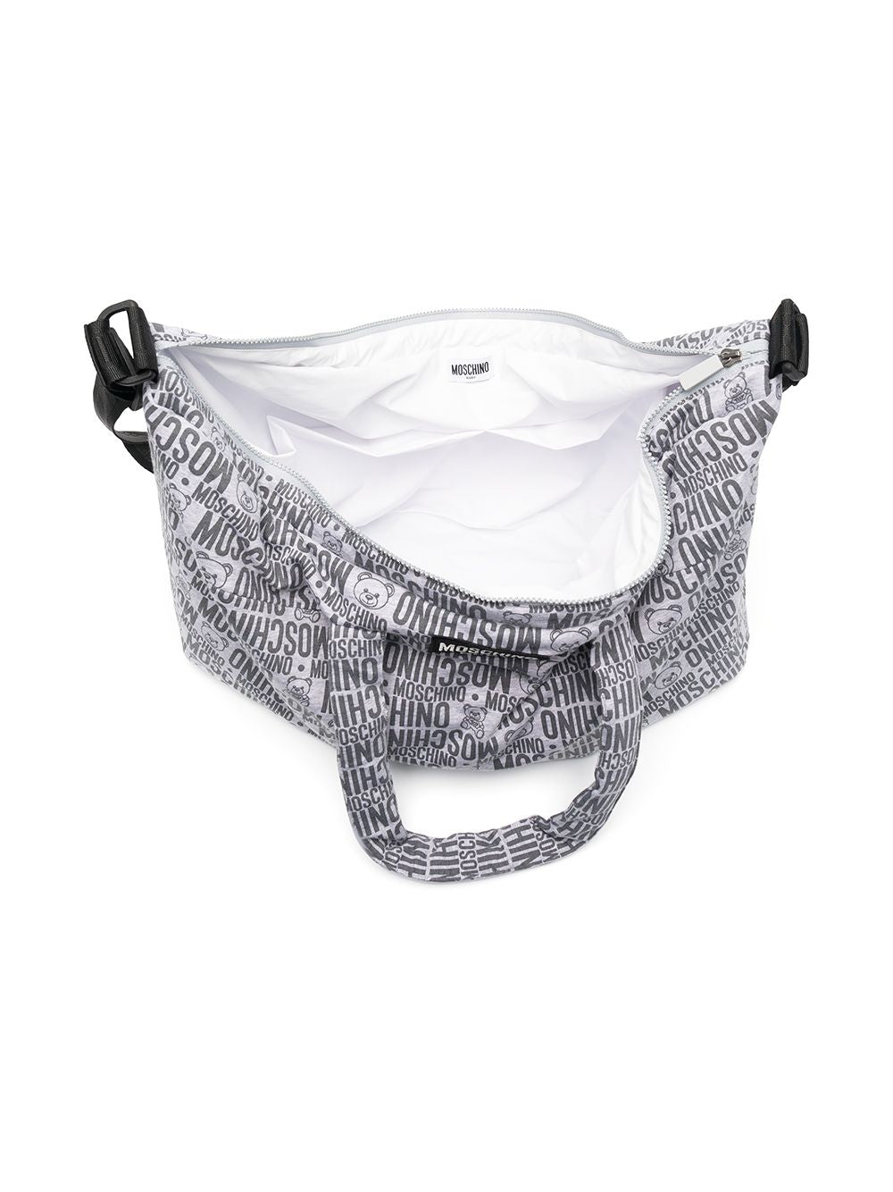 BABY CHANGING BAG W MAT AND LOGO PRINT ALLOVER,GREY - Cémarose Canada