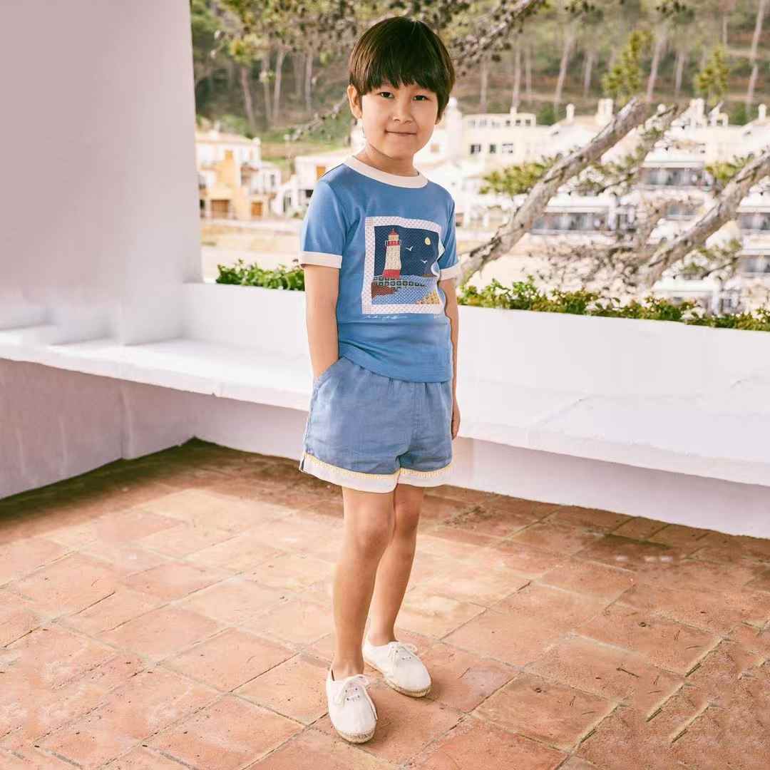 Misha & Puff-Lighthouse Collage Ringer Tee