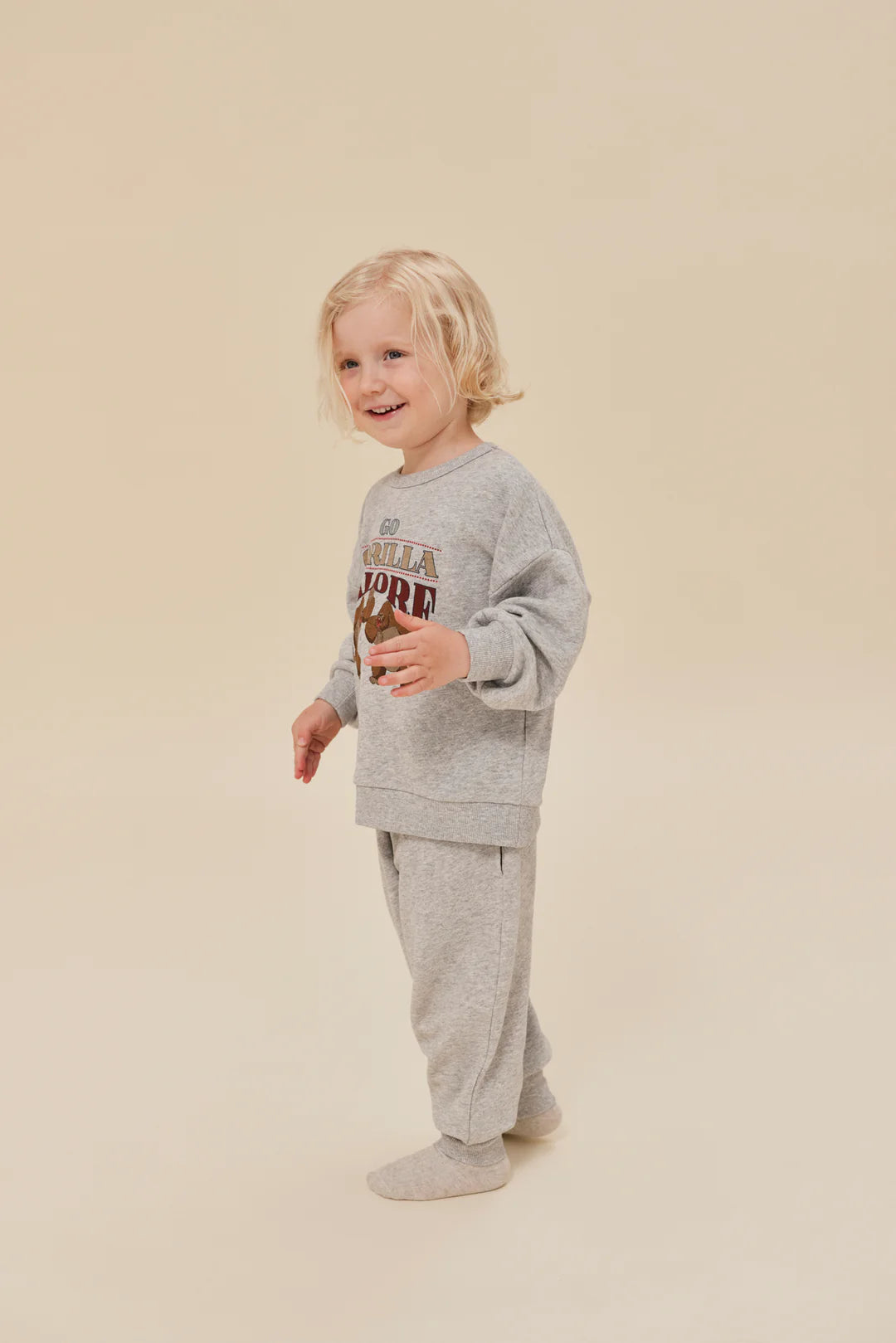 LOUPY LOU SWEAT PANTS GOTS-GREY MELANGE