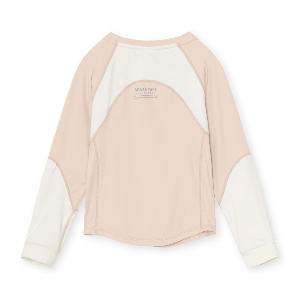 Mini A Ture-Pink And White Printed Logo Shirt