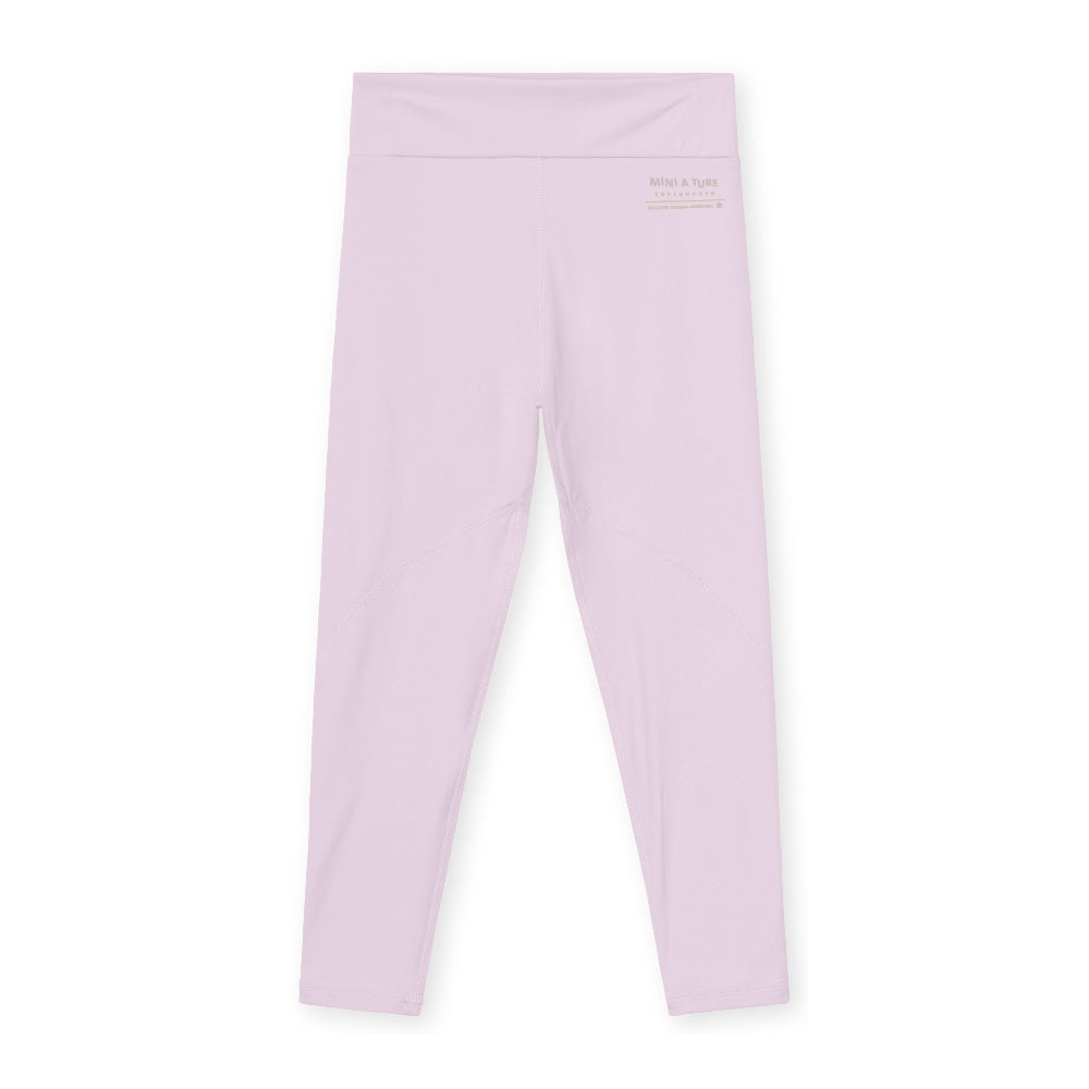 Mini A Ture-Light Purple Printed Logo Leggings