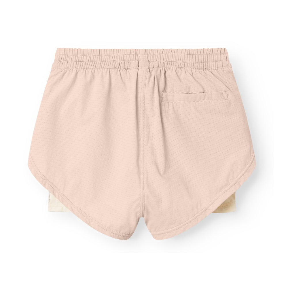 Mini A Ture-Pink Print Logo Sports Shorts