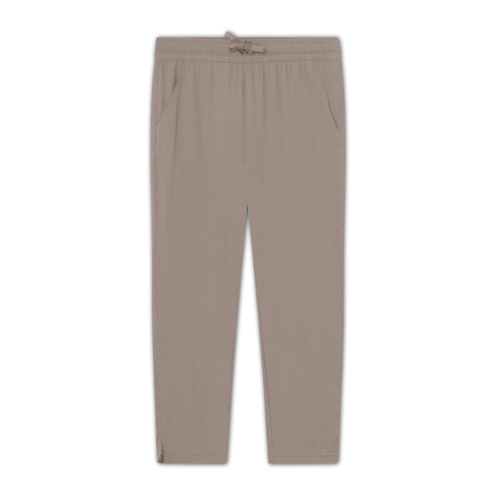 Mini A Ture-Brown Printed Logo Trousers