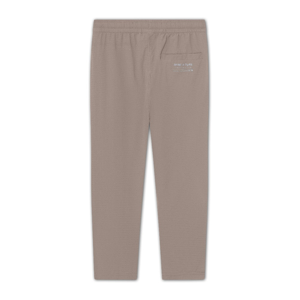 Mini A Ture-Brown Printed Logo Trousers