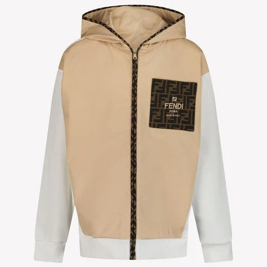 BOY LS ZIP UP HOODED SWEATSHIRT W SQUARE FF PATCH