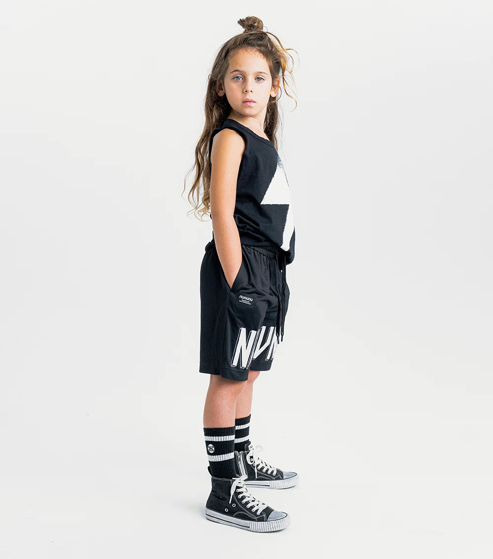 NUNUNU SPORTS SHORTS BLACK