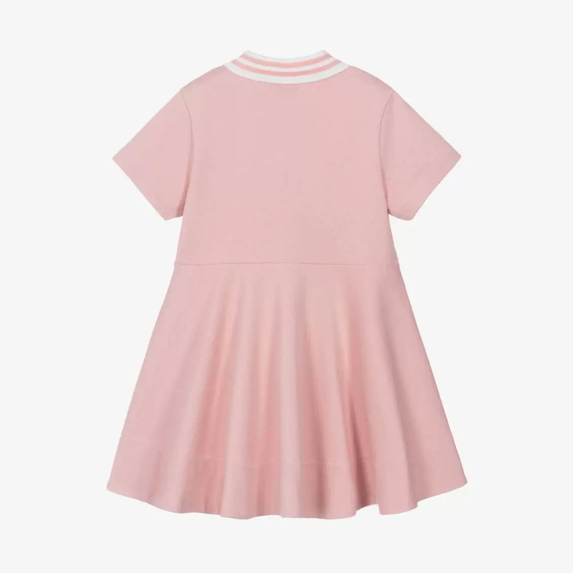 GIRL SS POLO DRESS WITH TXT LOGO
