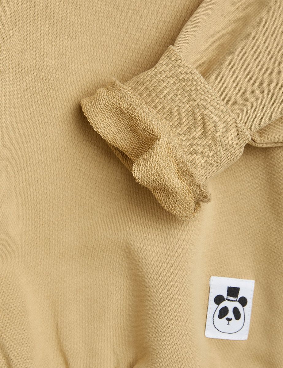 Basic solid sweatshirt-Beige