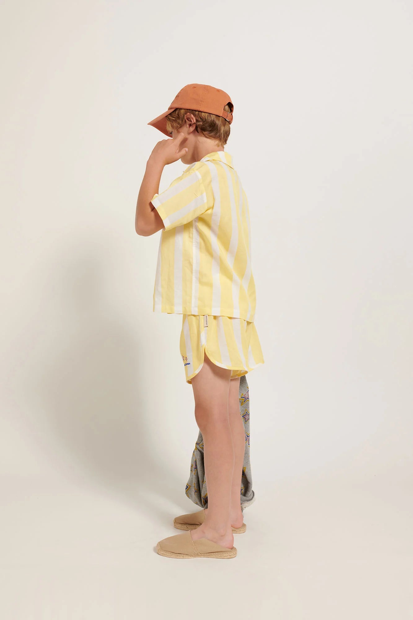 YELLOW STRIPES SHORT-YELLOW/WHITE